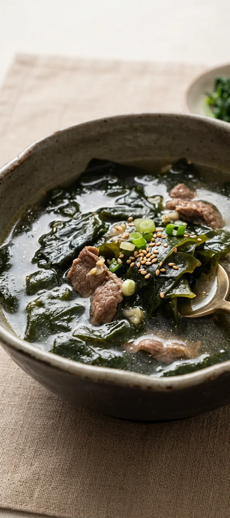 Миекгук — суп с морской капустой и говядиной — рецепт с фото
