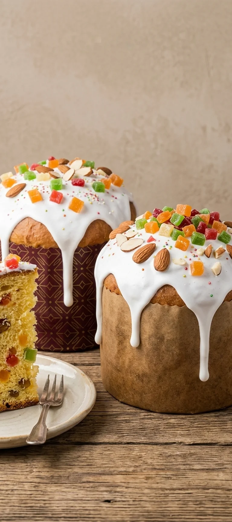 Куличи с изюмом и цукатами — рецепт с фото
