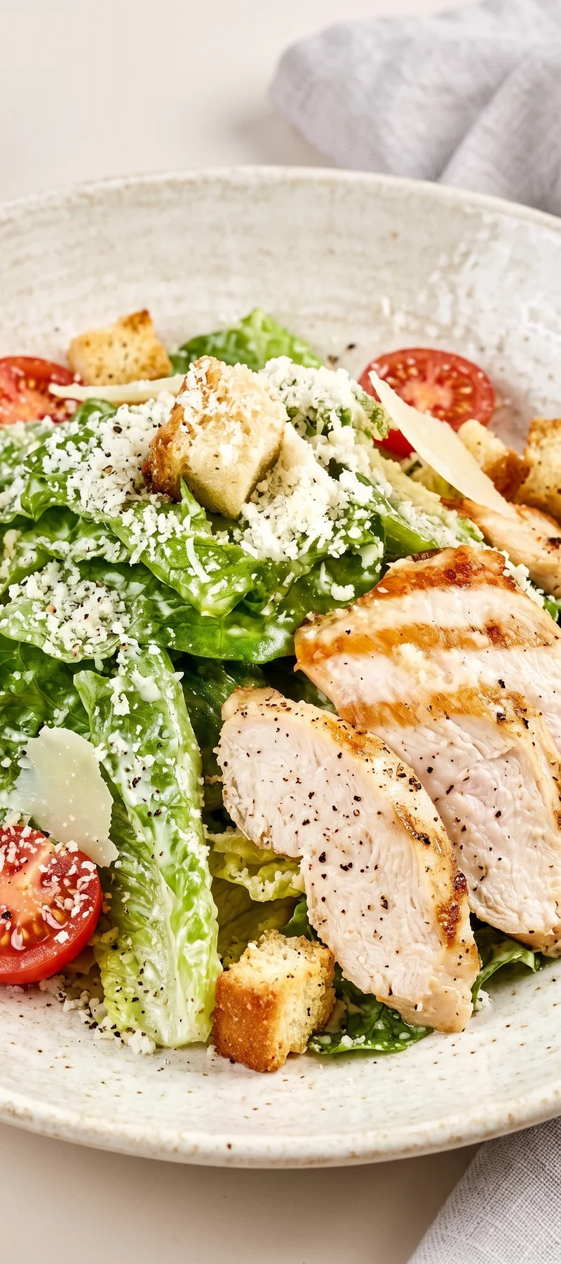 Салат Цезарь с курицей и пармезаном — рецепт с фото