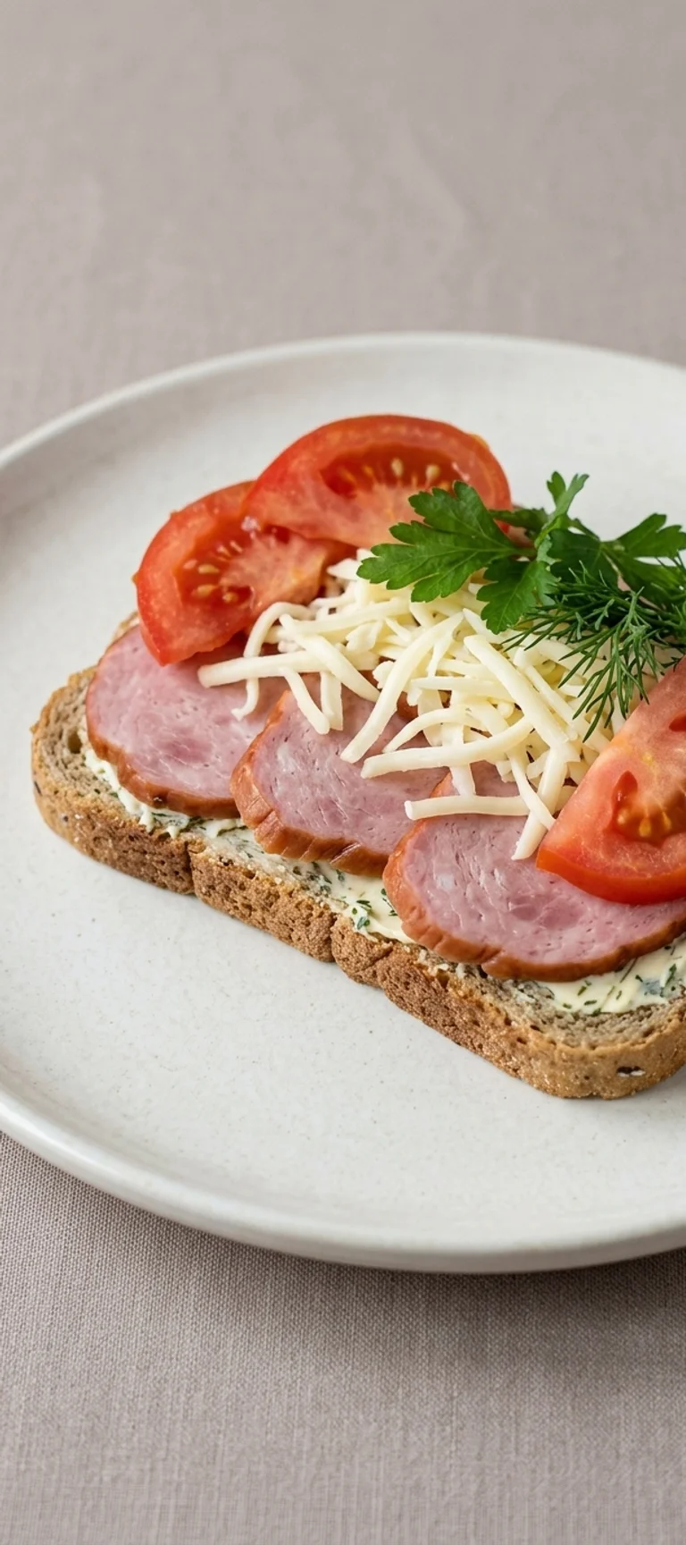 Классический бутерброд с колбасой и сыром — рецепт с фото