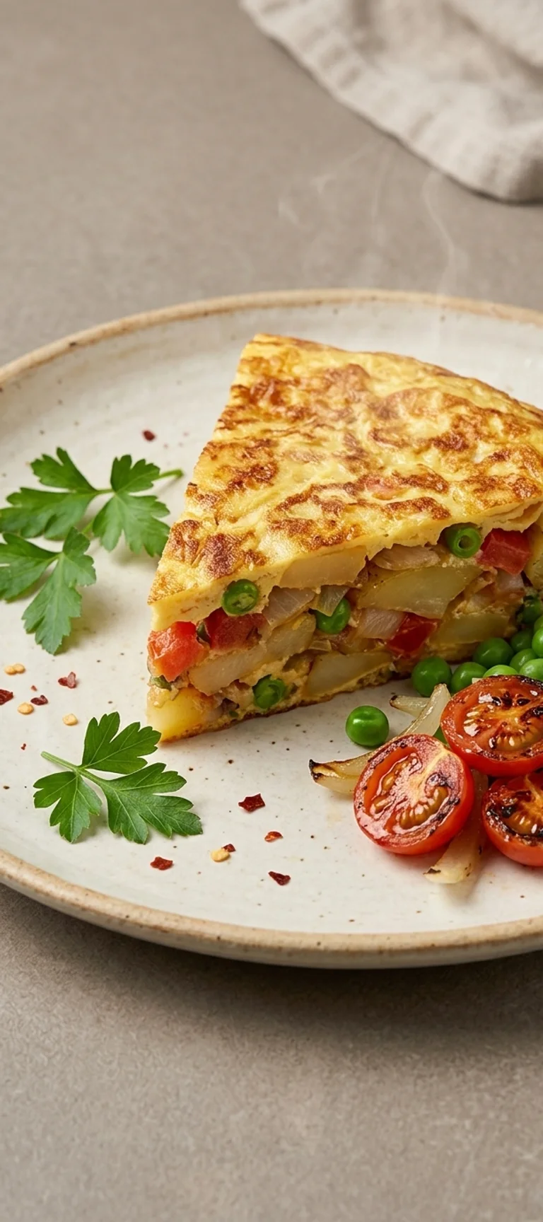 Испанский омлет с картофелем и овощами — рецепт с фото