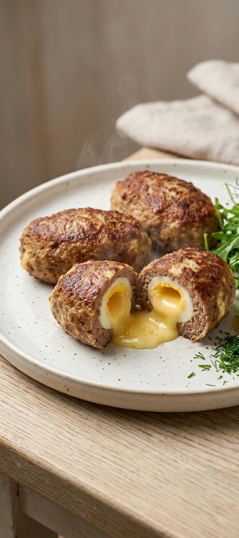 Мясные зразы с сыром и яйцом в мультиварке — рецепт с фото
