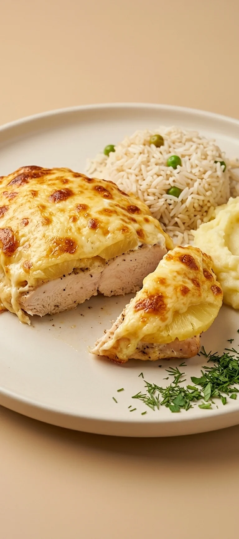 Куриное филе с ананасом под сырной корочкой — рецепт с фото