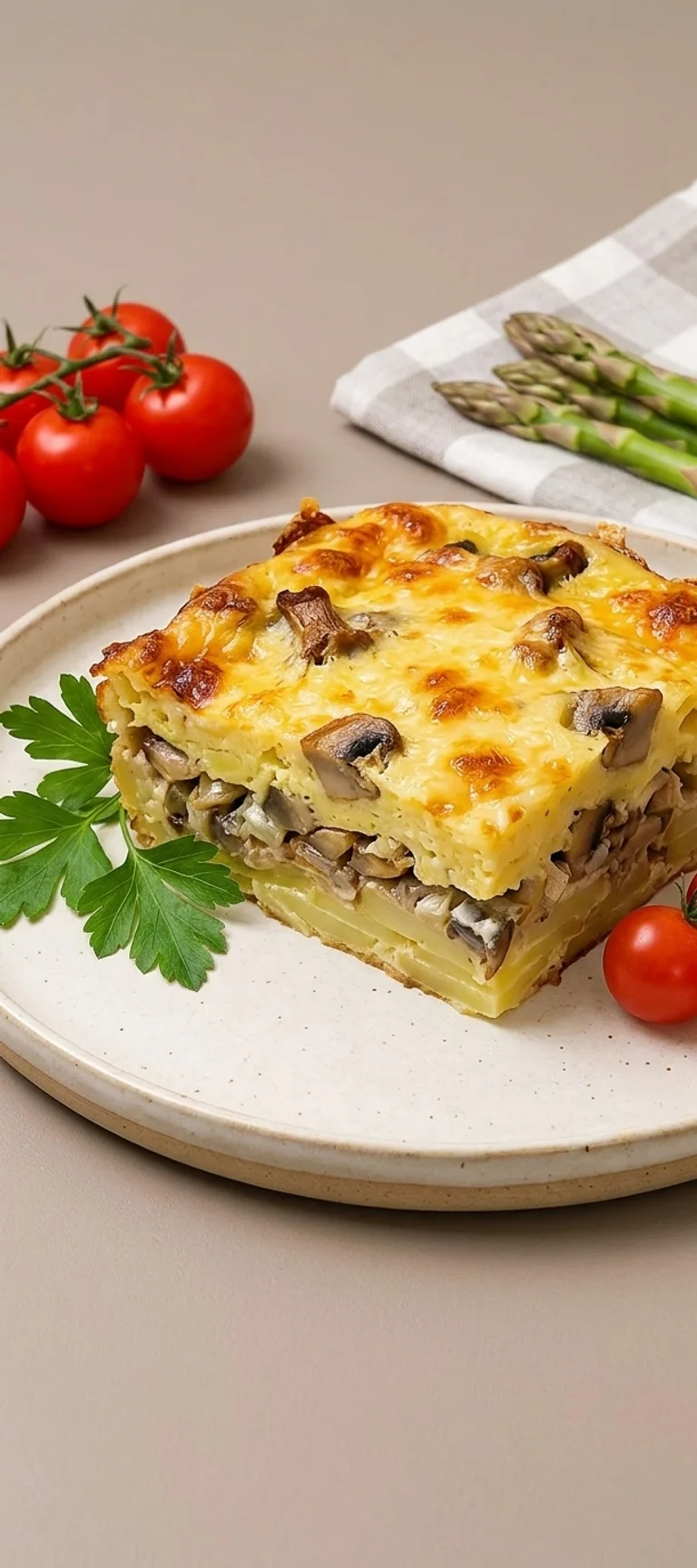 Картофельная запеканка с грибами и сыром — рецепт с фото