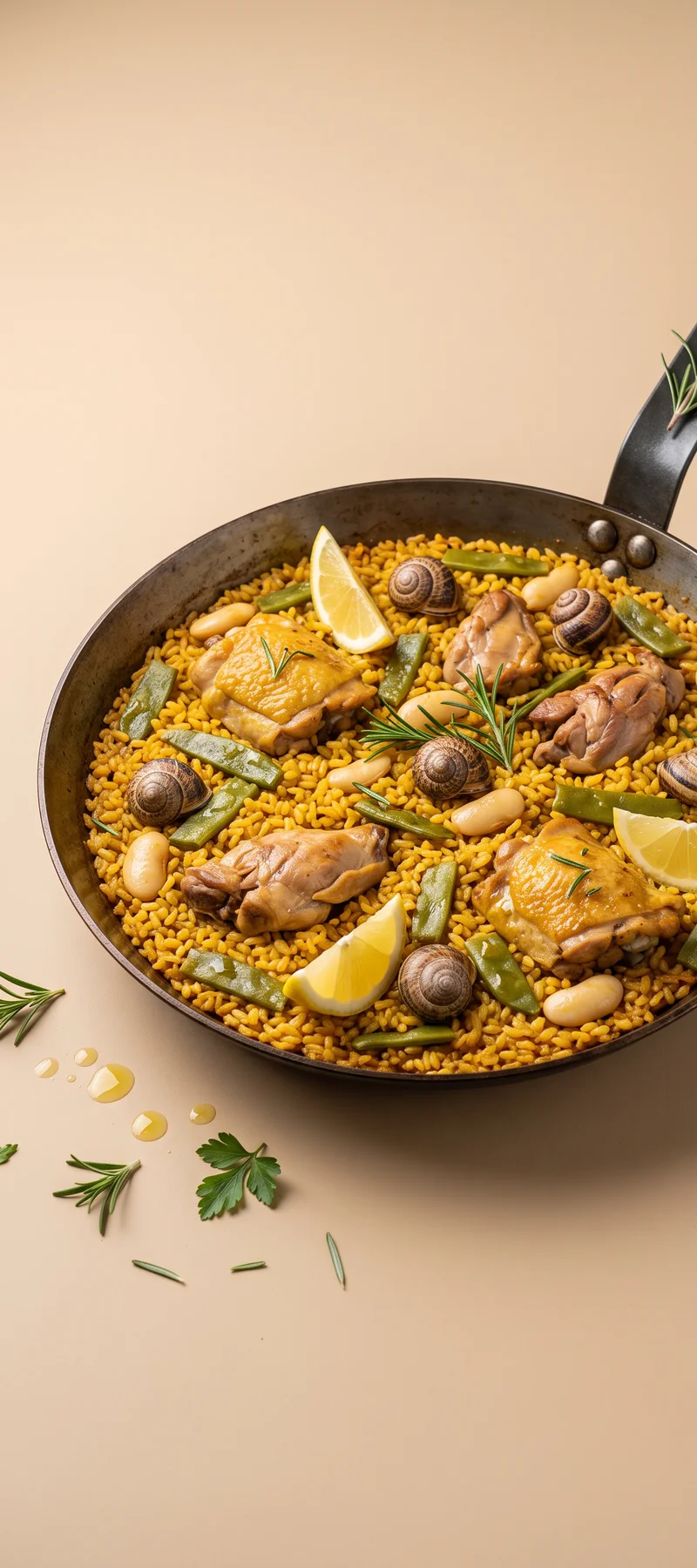 Паэлья с курицей, кроликом и улитками — рецепт с фото