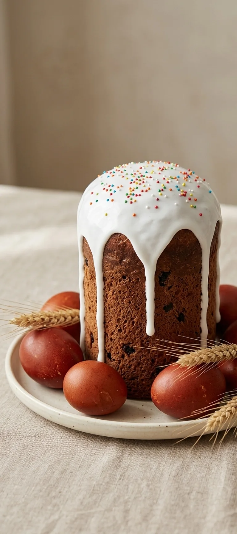 Кулич пасхальный с белковым кремом — рецепт с фото