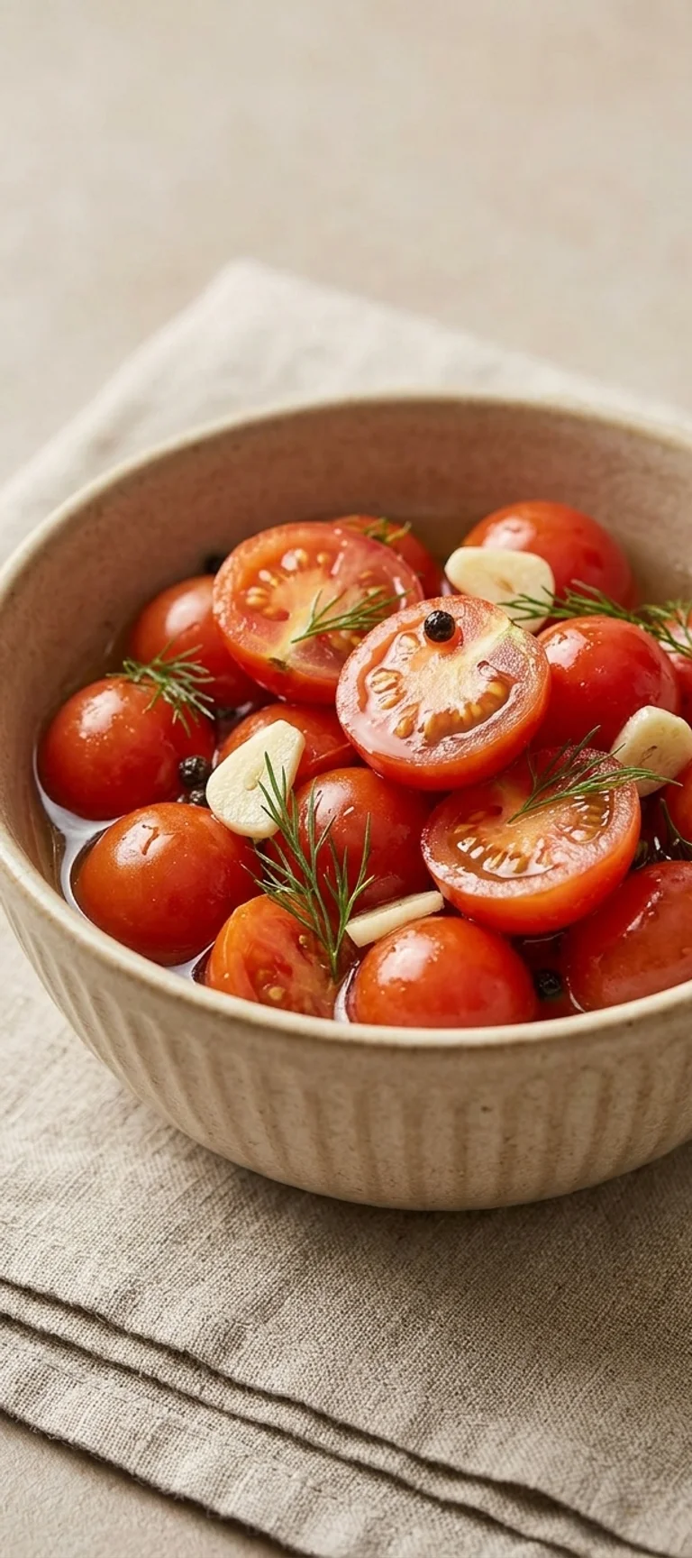 Маринованные помидоры черри с чесноком — рецепт с фото