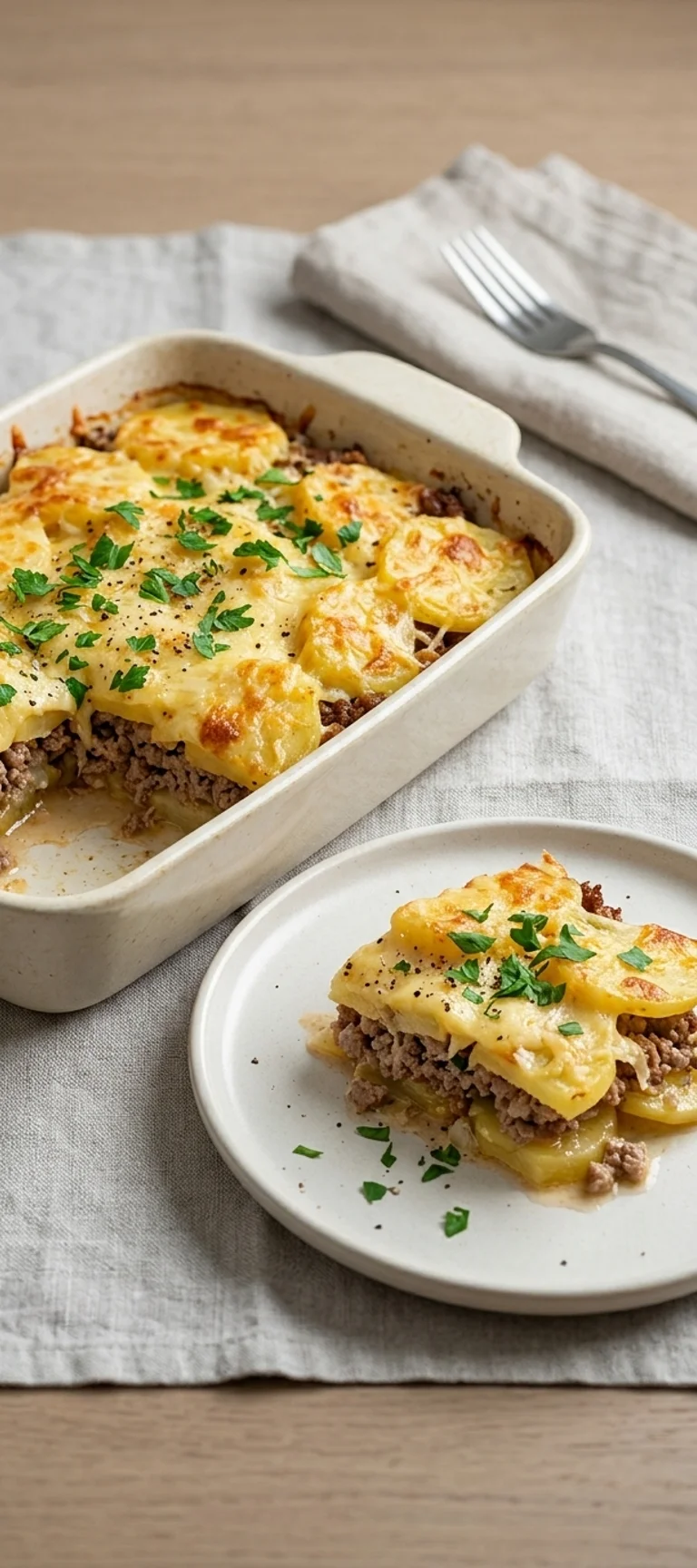 Запеканка с картофелем и мясным фаршем — рецепт с фото