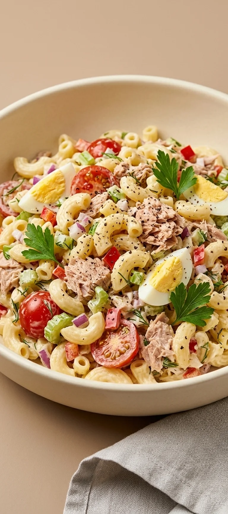 Макаронный салат с тунцом и майонезом — рецепт с фото