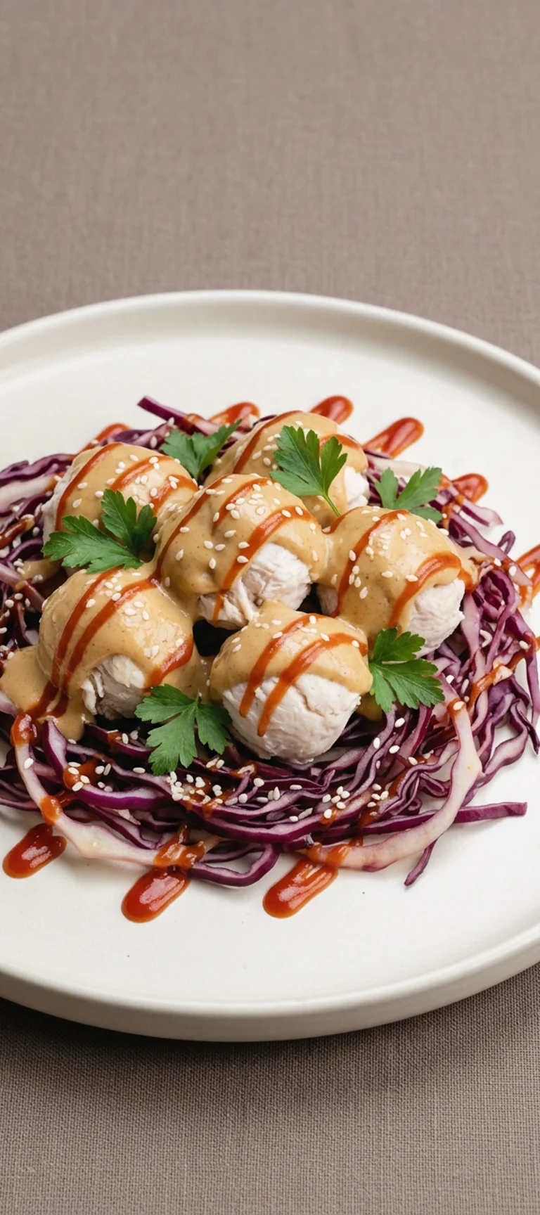Салат с курицей и краснокочанной капустой по-азиатски — рецепт с фото