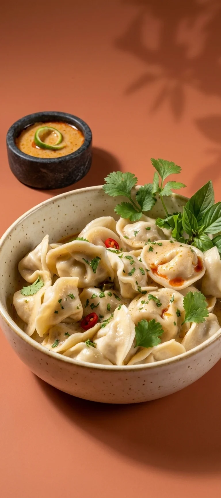 Пельмени с креветками и соусом том-ям — рецепт с фото