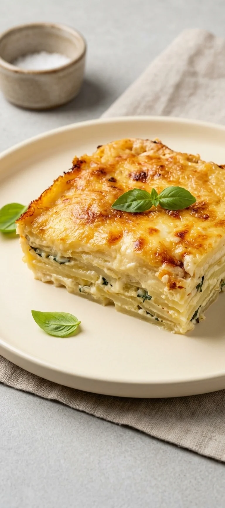 Гратен из картофеля с базиликом и сыром — рецепт с фото