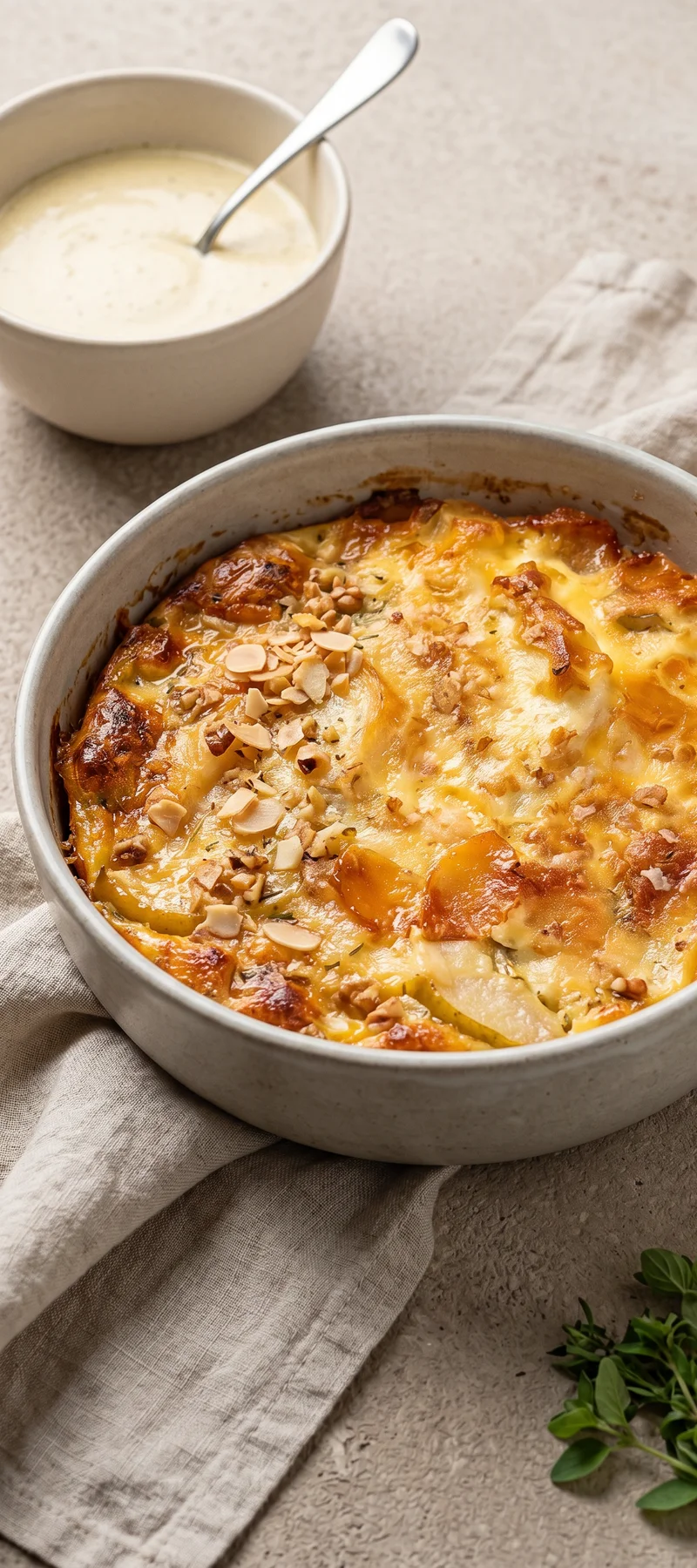 Сырная запеканка с яблоком и грушей — рецепт с фото