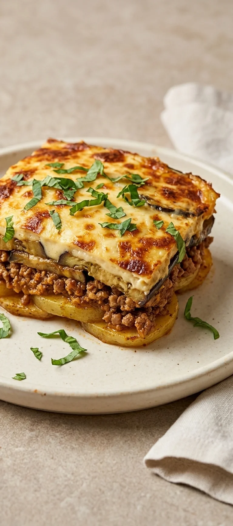 Мусака с баклажанами и картофелем — рецепт с фото