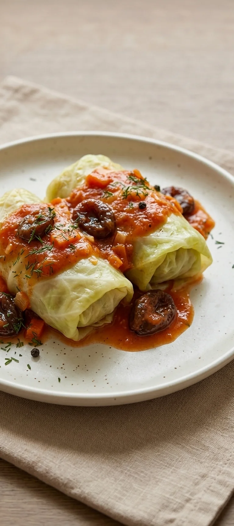 Голубцы с мясным фаршем и черносливом — рецепт с фото
