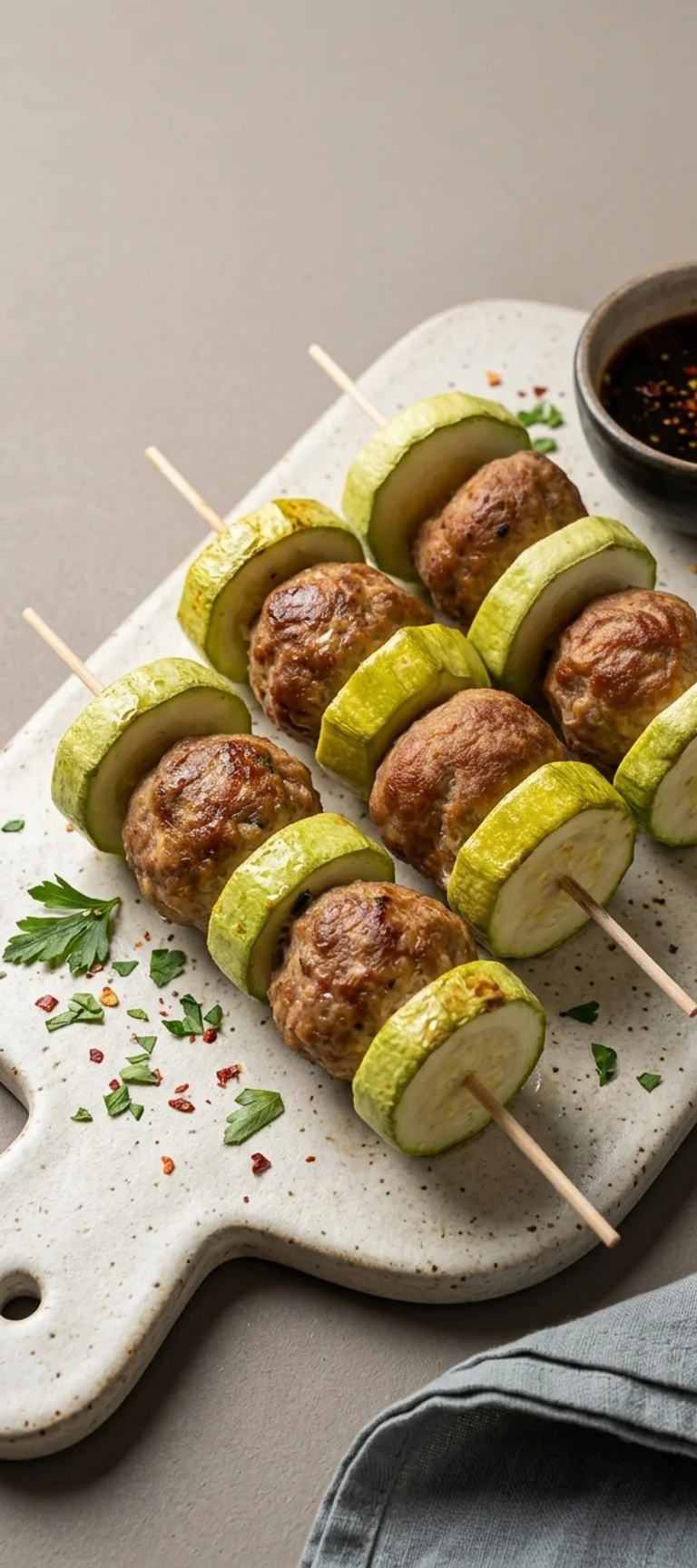 Шашлычки из индейки с кабачком — рецепт с фото
