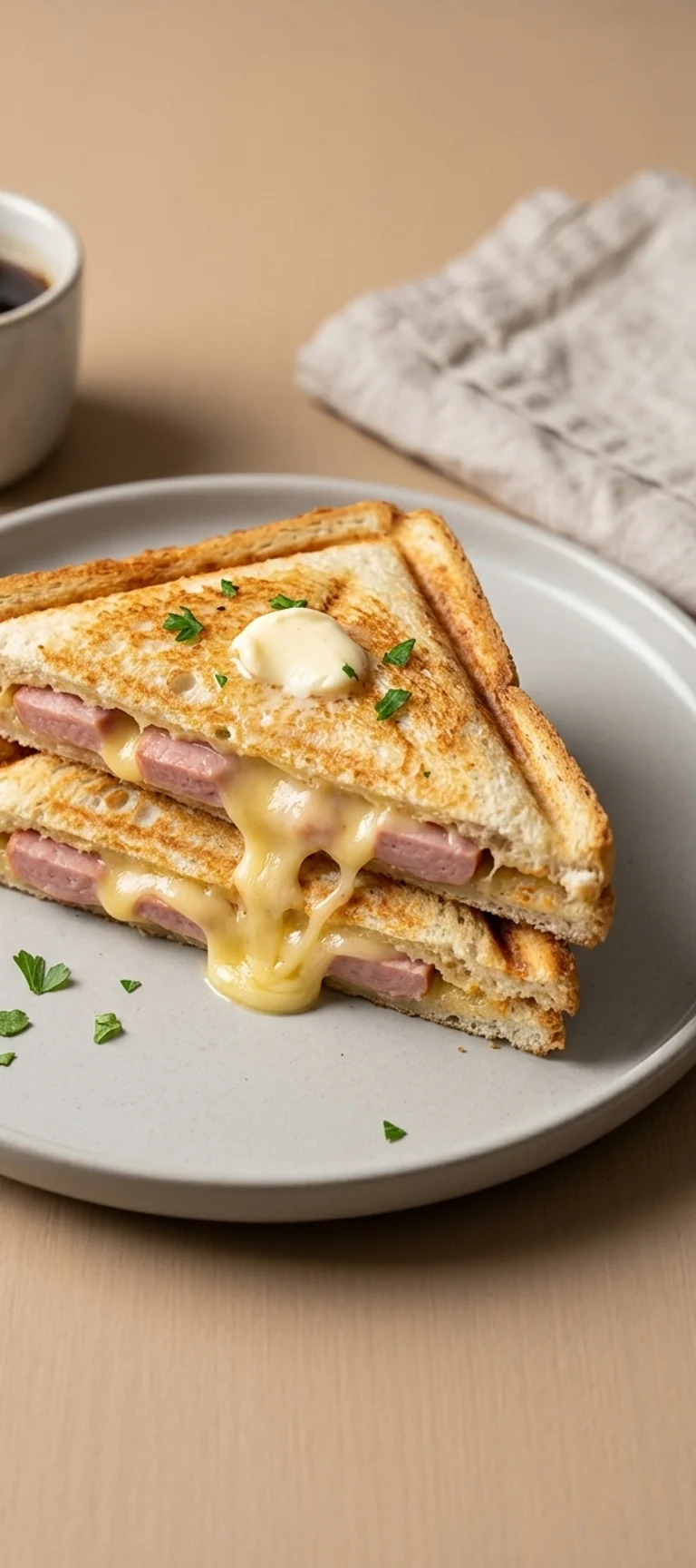 Горячий сэндвич с колбасой и сыром — рецепт с фото