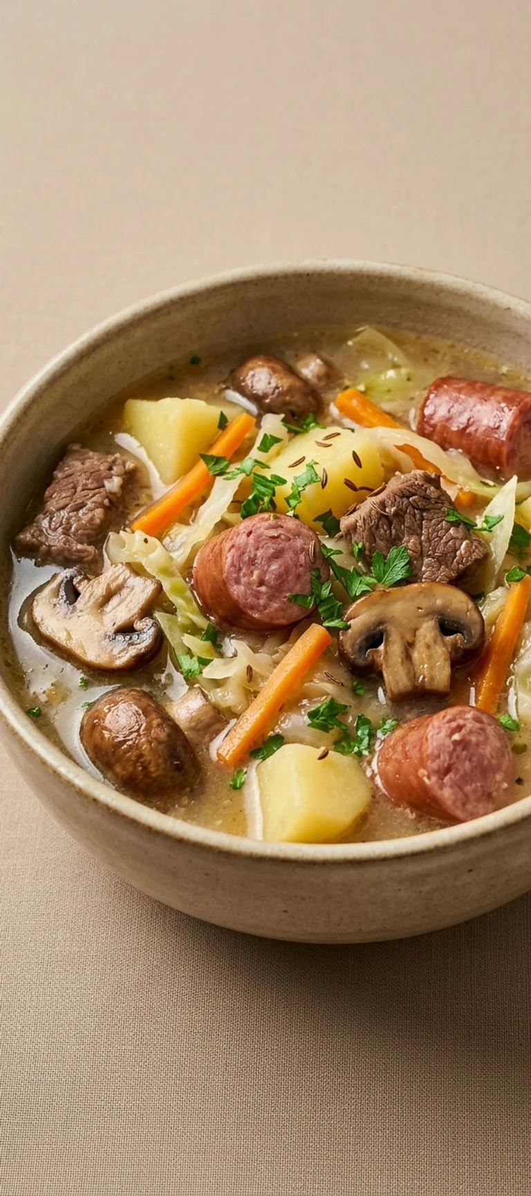 Швабский айнтопф с капустой и грибами — рецепт с фото