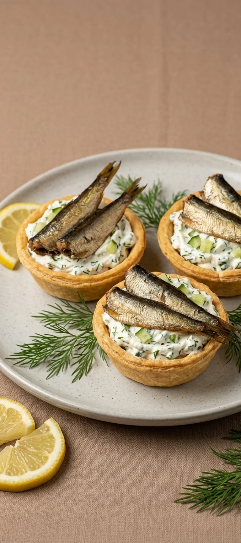Тарталетки с шпротами и огурцами — рецепт с фото
