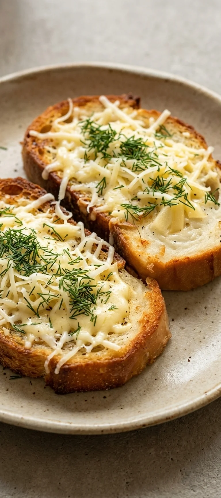 Гренки с сыром и свежим укропом — рецепт с фото