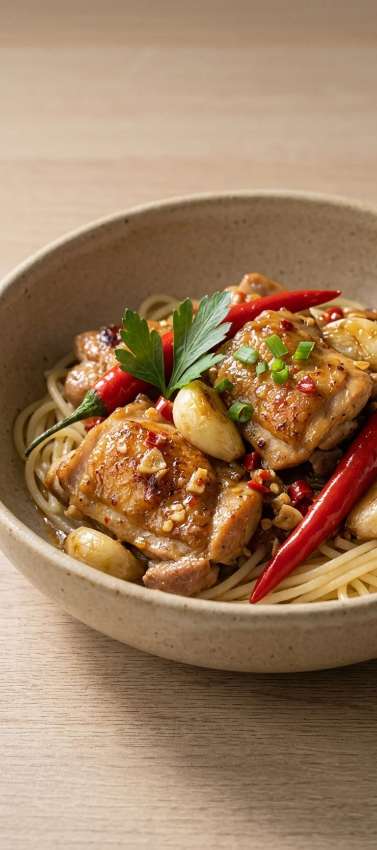 Острое рагу из курицы с чесноком и перцем — рецепт с фото