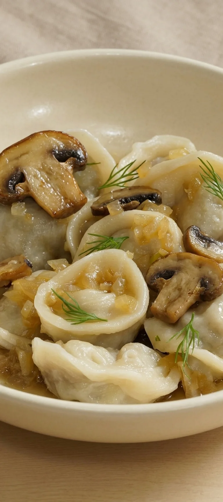 Пельмени с грибной начинкой и картофелем — рецепт с фото