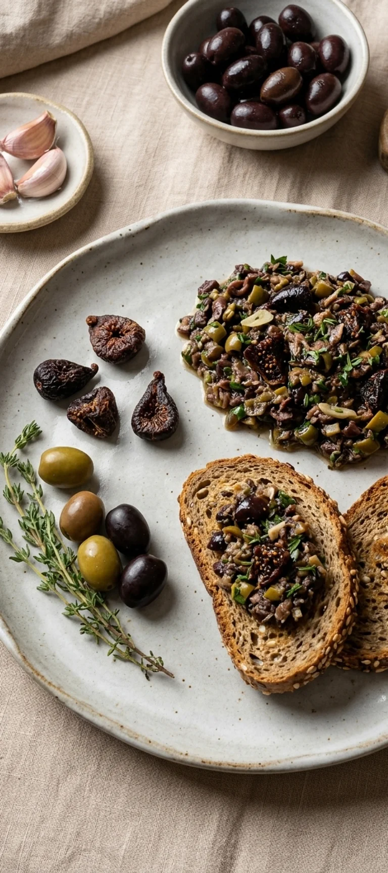 Тапенад с оливками, инжиром и анчоусами — рецепт с фото