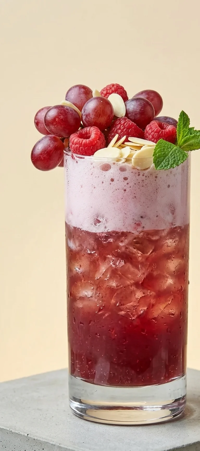 Миндальный коктейль с пивом и виноградом — рецепт с фото
