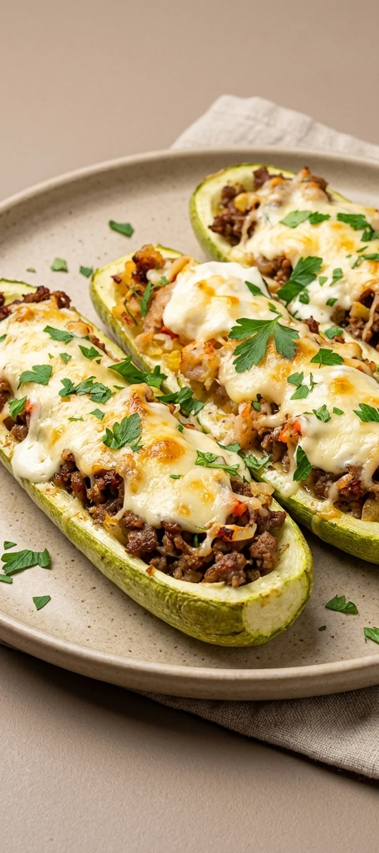 Кабачки с мясным фаршем и сыром — рецепт с фото