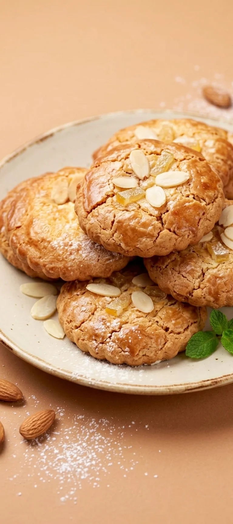 Пряничное печенье с цукатами и миндалём — рецепт с фото
