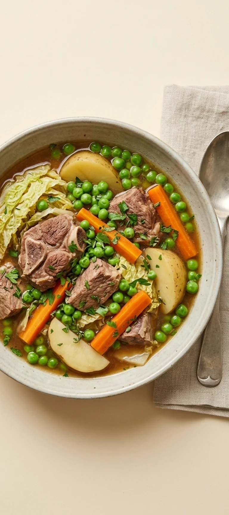 Баранина с картофелем и овощами в бульоне — рецепт с фото