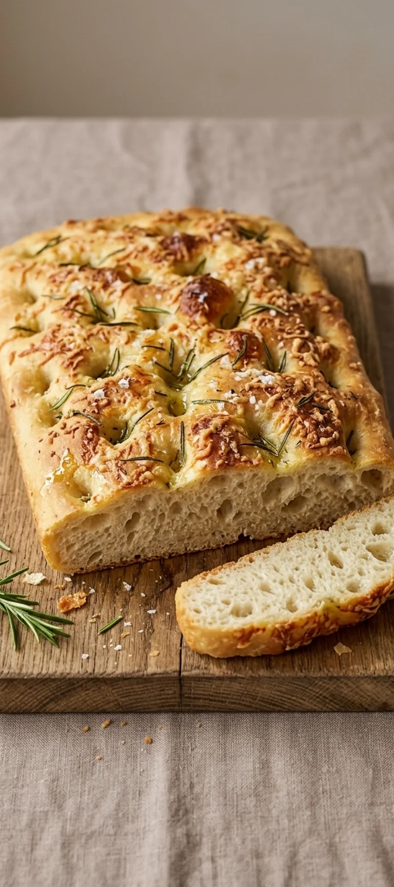 Фокачча с пармезаном и розмарином — рецепт с фото