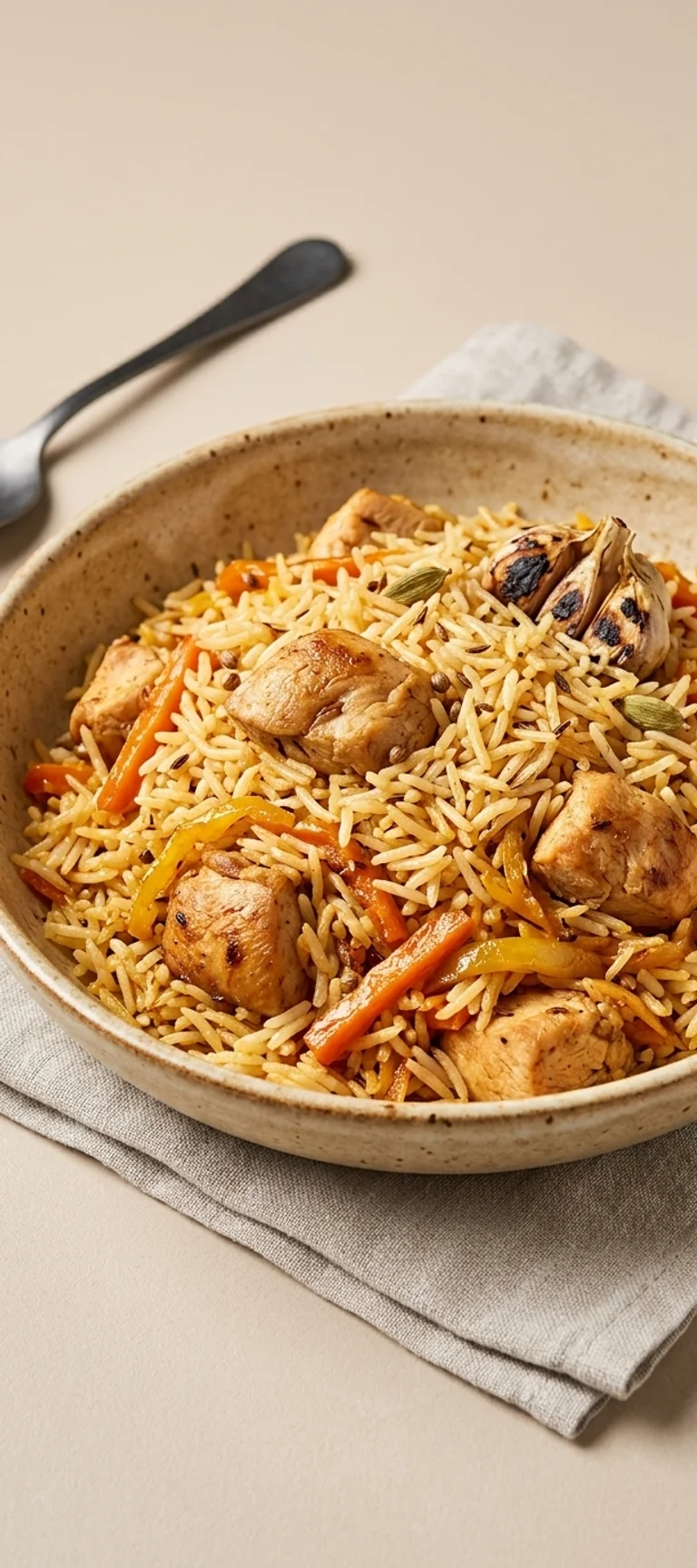 Узбекский плов с курицей и специями — рецепт с фото