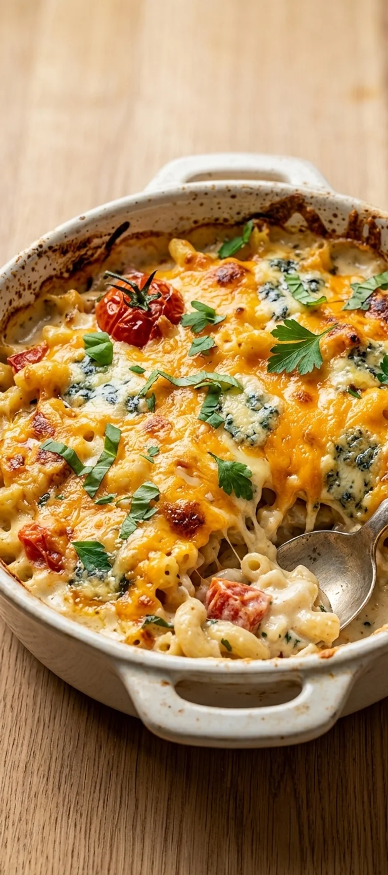 Паста запечённая с чеддером и стилтоном — рецепт с фото