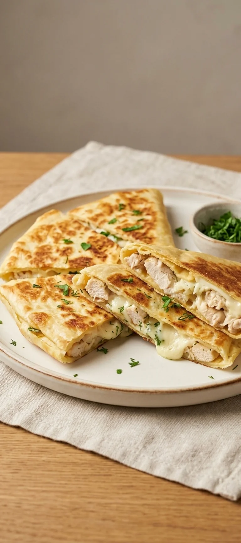 Лепешка с курицей и сулугуни — рецепт с фото