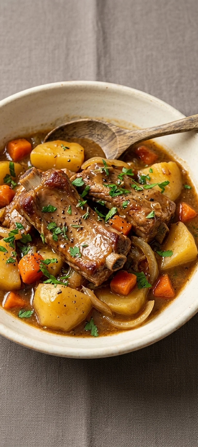 Свиное рагу с картофелем и овощами — рецепт с фото
