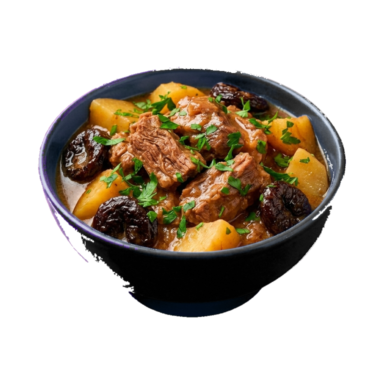 Баранина, тушёная с картофелем и черносливом — иконка рецепта