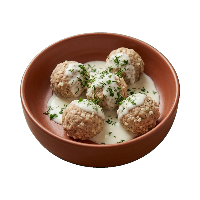 Паровые мясные тефтели с чесноком — иконка рецепта