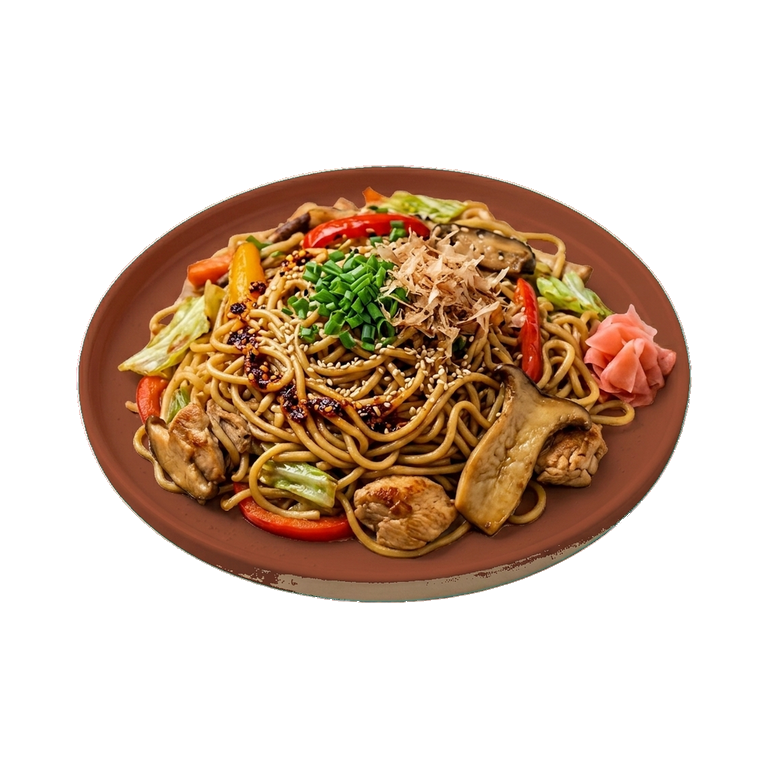 Якисоба с курицей и овощами — иконка рецепта