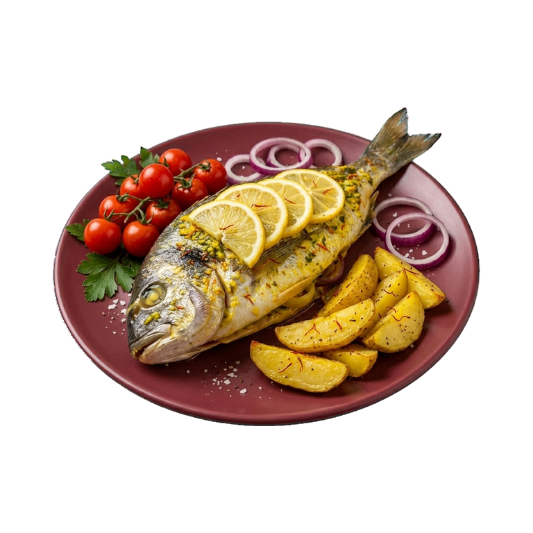 Дорада с картофелем и шафраном — иконка рецепта