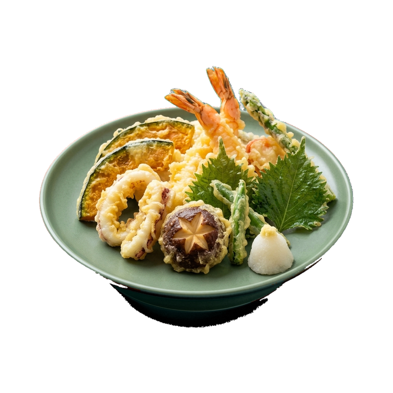Хрустящая темпура с морепродуктами и овощами — иконка рецепта