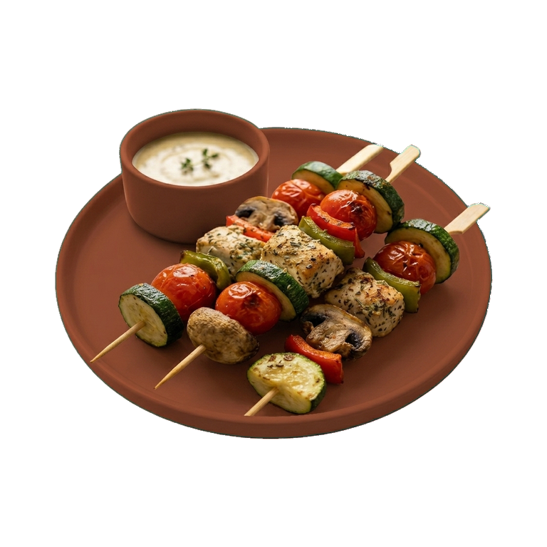 Шашлычки из курицы с овощами — иконка рецепта