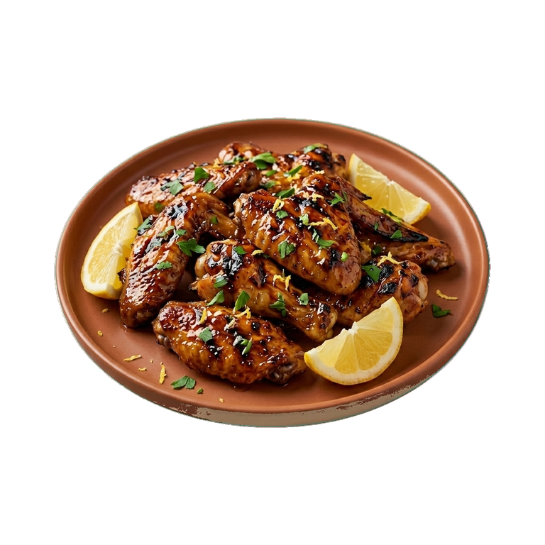 Куриные крылья на мангале с медом и лимоном — иконка рецепта