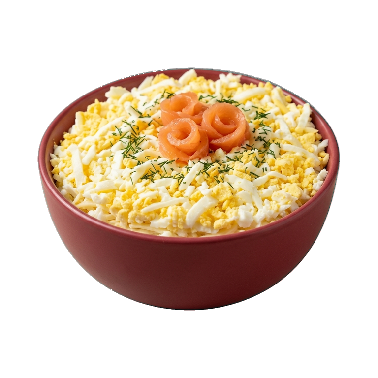 Слоеный салат с семгой и яйцом — иконка рецепта