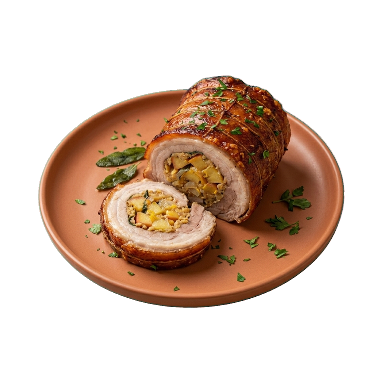 Свиная грудинка, фаршированная яблоками — иконка рецепта
