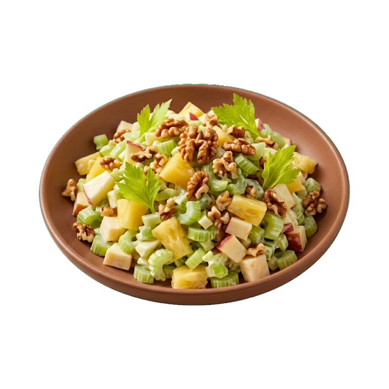 Салат с сельдереем, ананасом и орехами — иконка рецепта