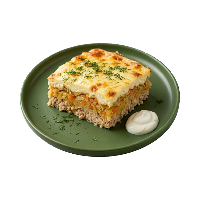 Запеканка с капустой и куриным фаршем — иконка рецепта