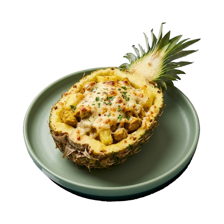 Ананас с куриным филе и сыром в духовке — иконка рецепта