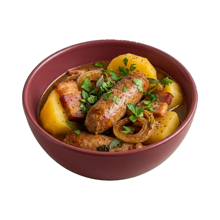 Ирландское жаркое с беконом и колбасой — иконка рецепта