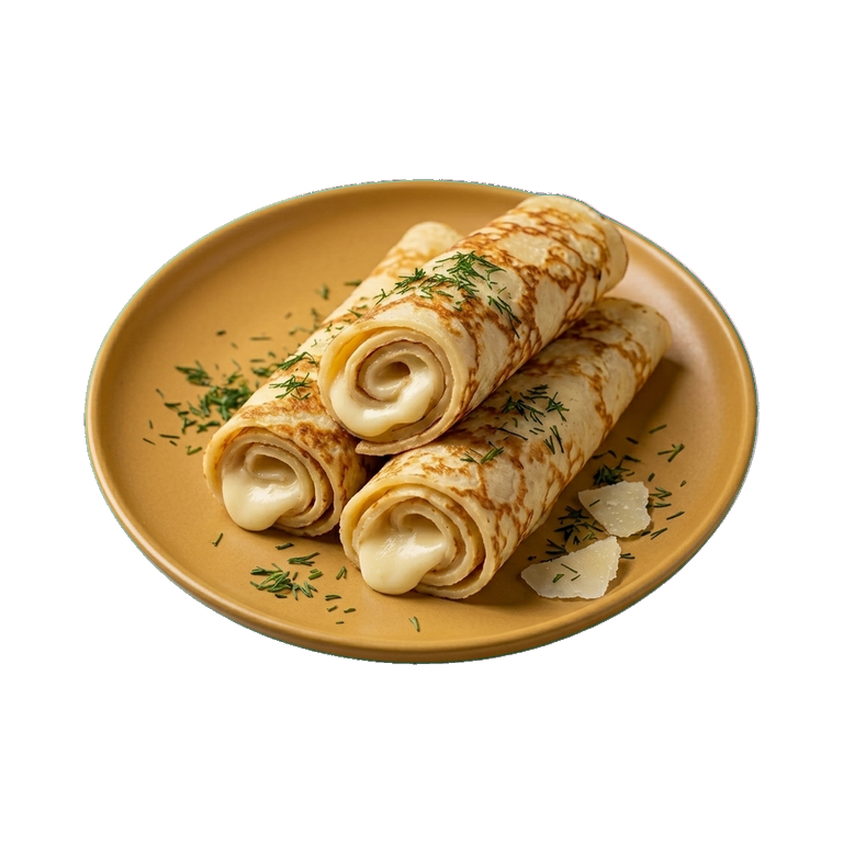 Блинчики с расплавленным сыром — иконка рецепта
